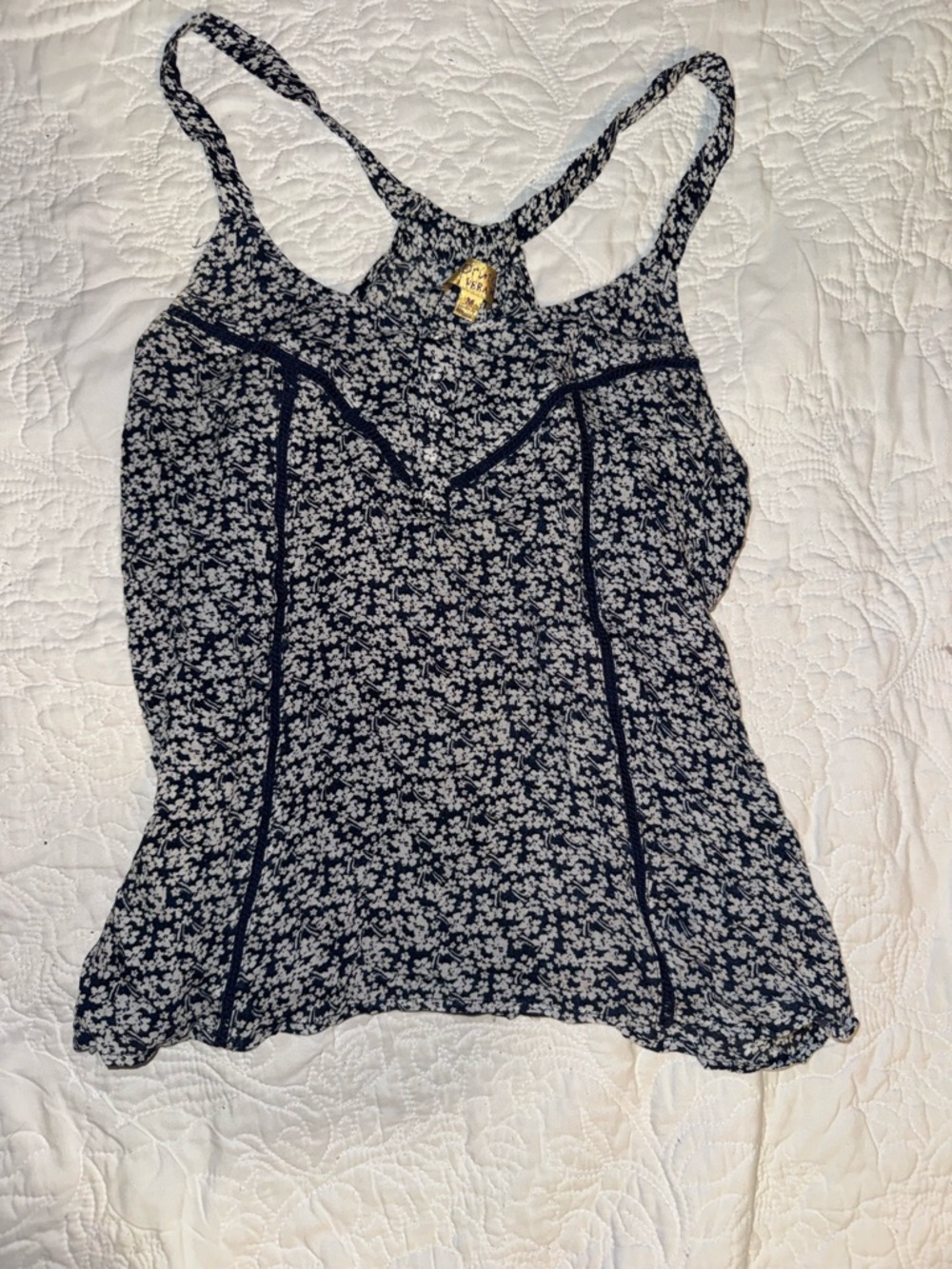 princess vera wang Navy Floral Racerback Cami